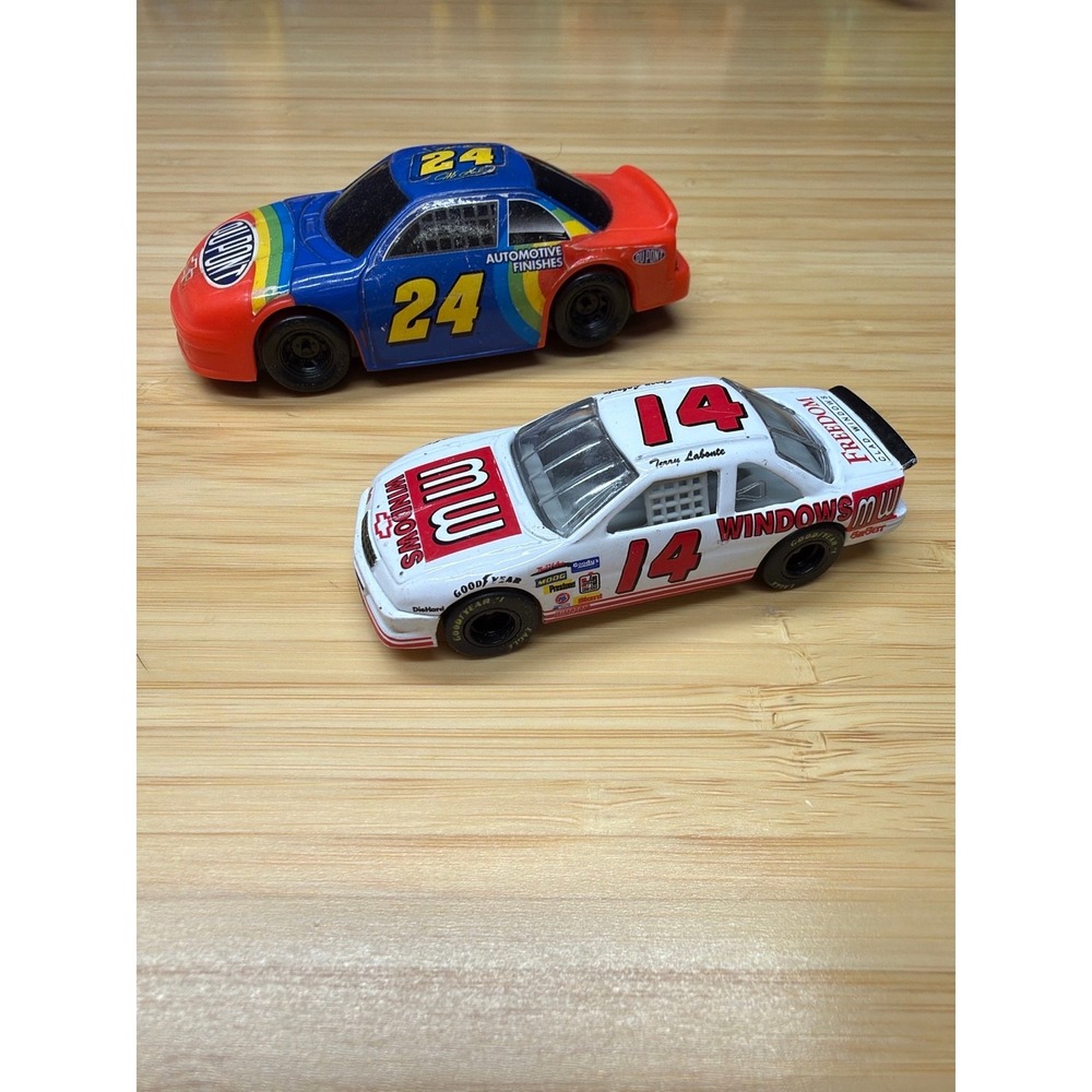 Lot of 2 NASCAR Toy Cars Terry Labonte #14 & Jeff Gordon #24 Pull Back